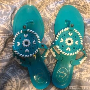 Teal Jelly Jack Rogers